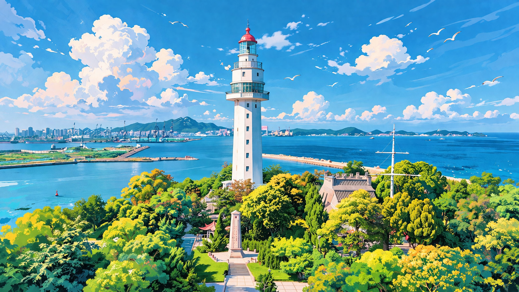 蓝色烟台主题视觉